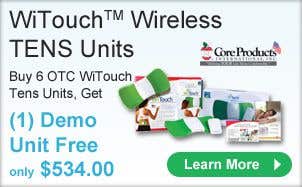 Buy 6 OTC WiTouch Tens Units Get 1 Demo Unit Free