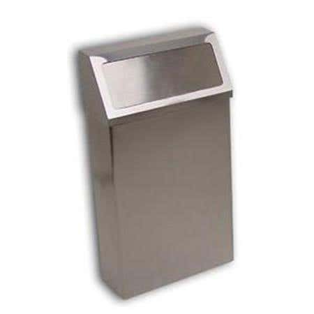 Detecto Wall Mount Stainless Steel Waste Pail, 90 Qt