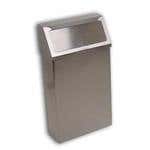 Detecto Wall Mount Stainless Steel Waste Pail, 90 Qt