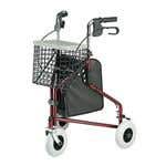 Invacare 3-Wheeled Rollator W/Tote, Basket, Tray