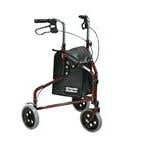 Winnie Lite Supreme 3 Whl Alum. Rollator,Flame Red