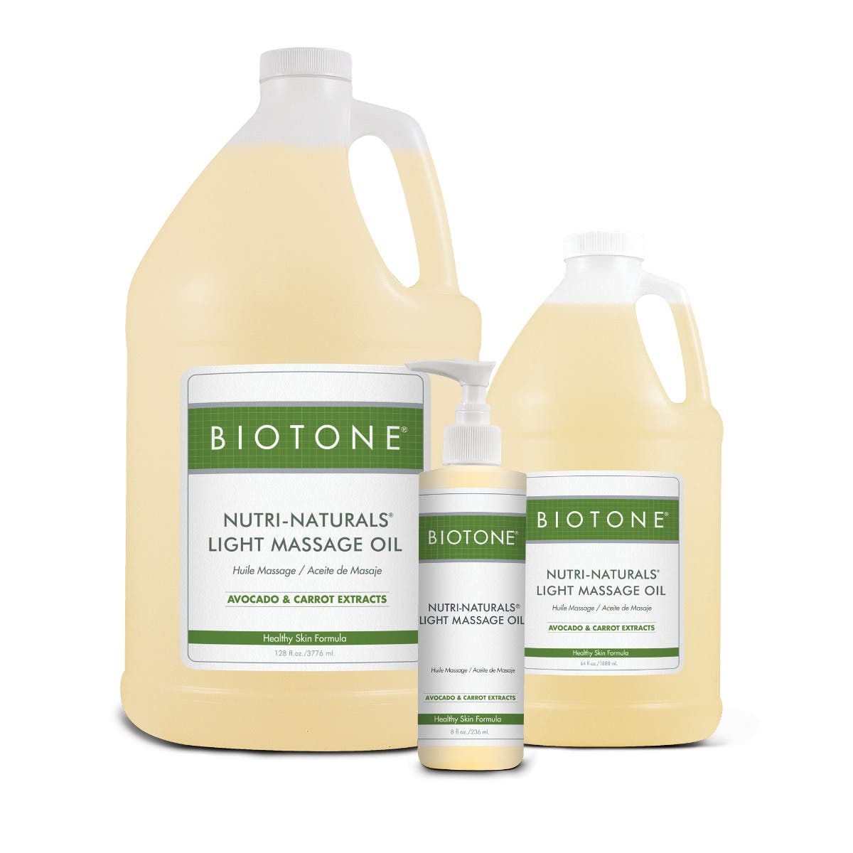 BIOTONE® Nutri-Naturals® Light Massage Oil with AvocadoCarrot Oil