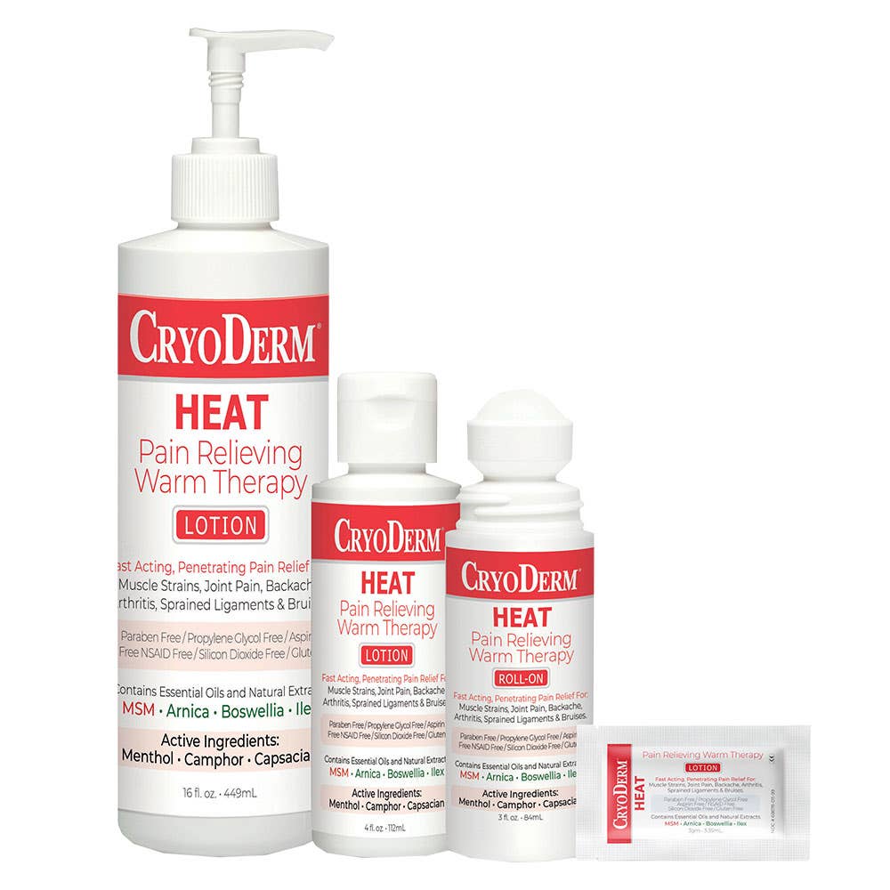 CryoDerm® Heat Pain Relieving Warming Lotions & Products
