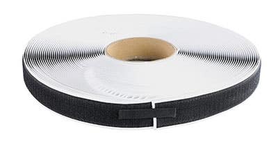 Velcro 1 self-adhesive hook, 25 yard dispenser box, black