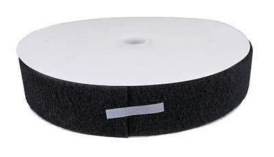 Velcro 2 loop, 25 yard dispenser box, black