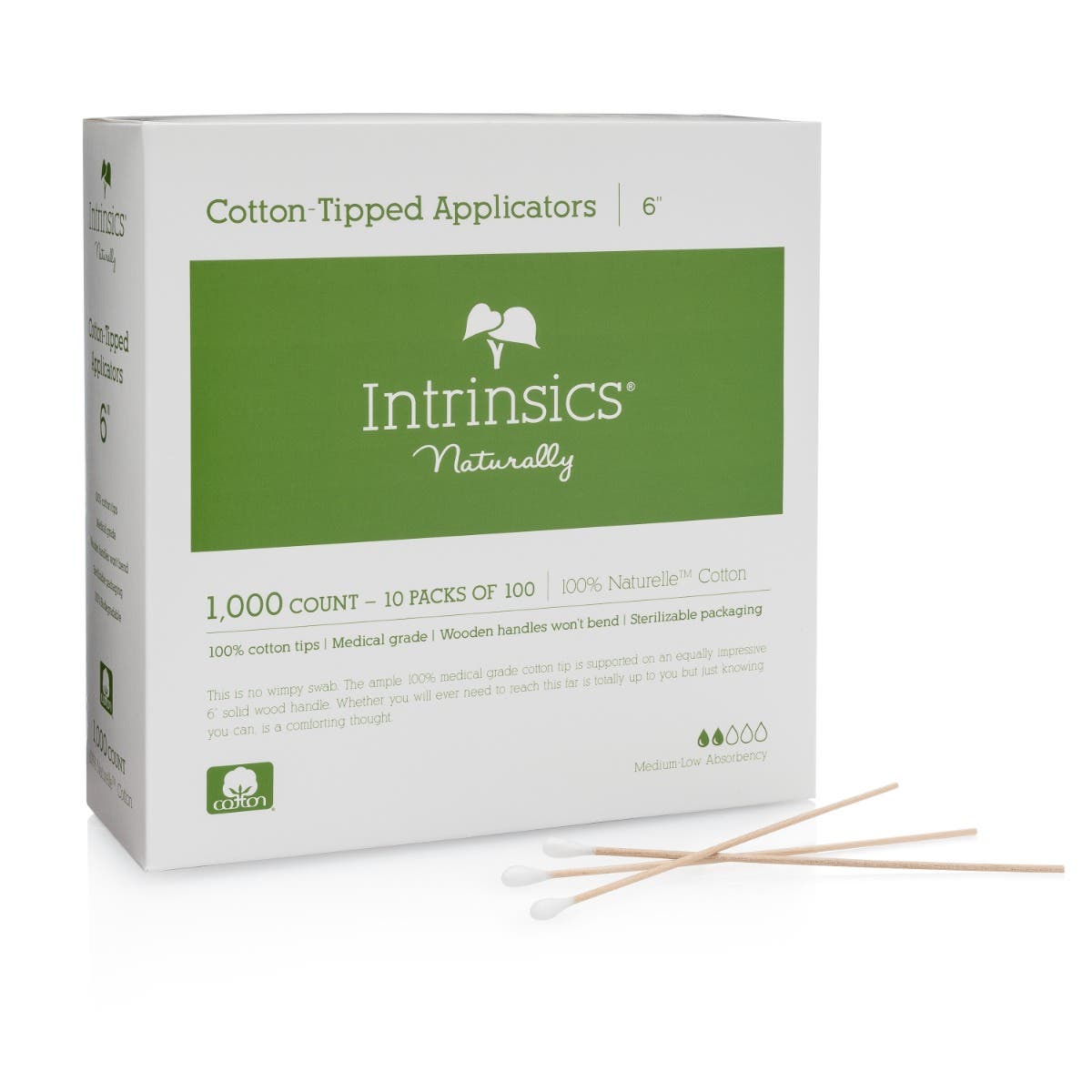 Intrinsics 6 Cotton Tip Applicators- 1000 Count