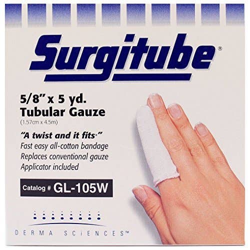 Surgitube Tubular Gauze Roll White 5/8