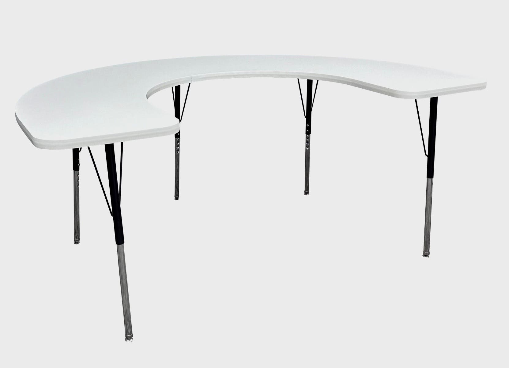 Tru™ Height Adjustable Work/Therapy Table, Horseshoe 48″ x 72″