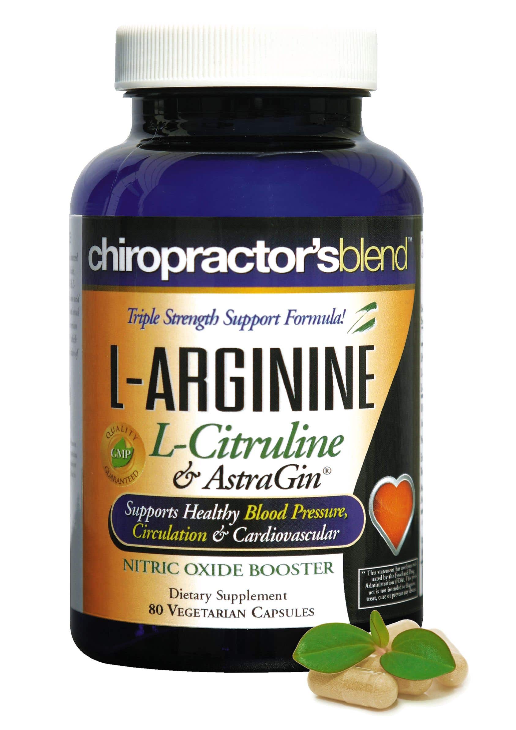 Chiropractor’s Blend™ L-Arginine L-Citruline and Astragin® – 80 Capsules