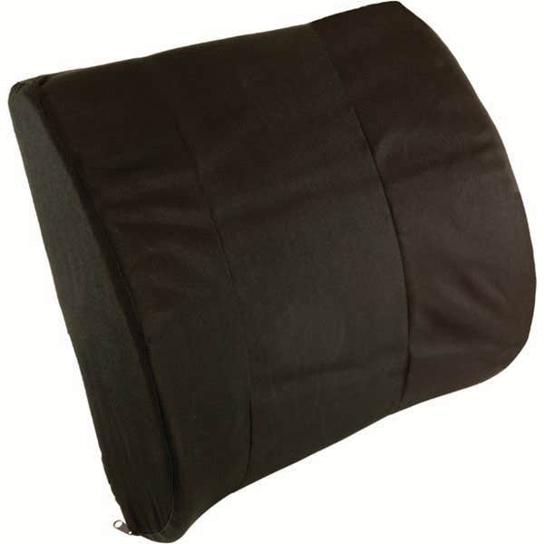 Back SupportLumbar Support Cushion with Strap - 13 x 14, Black