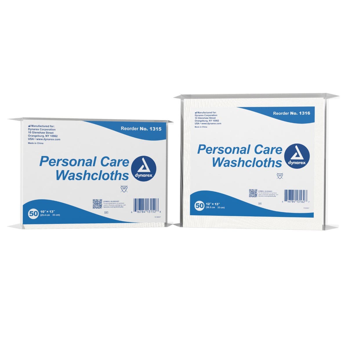 Washcloth Dynarex White Disposable