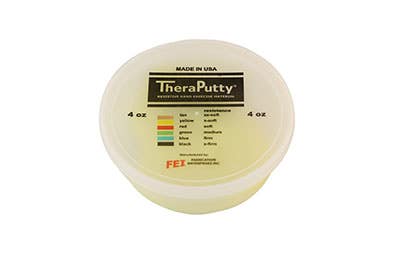 TheraPutty Plus antimicrobial exercise putty, yellow, 4 ounce