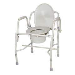 Deluxe Steel Drop Arm Commode - Each