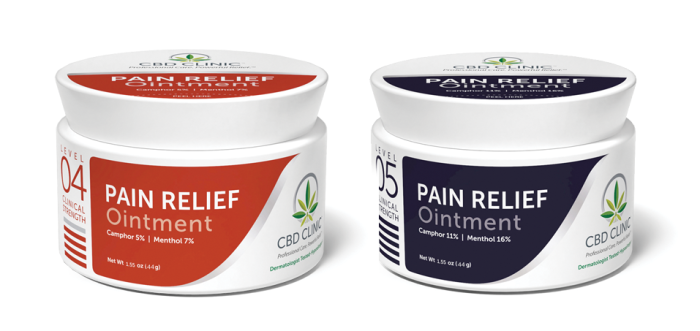 CBD Clinic™ Pain Relief Ointments & Creams - Topical Analgesic Professional Series - 44g Jars