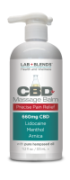 Lab+Blends™ 660mg CBD Massage Balm for Precise Pain Relief - THC Free 11.2 oz