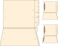 14 Pt Sngl Ply End Tab One Fastner 50 Count