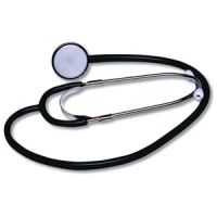 Nurse Stethoscope, Single Head, Lightweight, Black