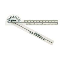 Baseline HiRes 180 degree clear plastic pocket goniometer, 6 inches