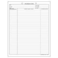 MedicalPatient Care Progress Notes Forms, 100/Pkg