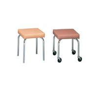Square Rolling Stool 17H