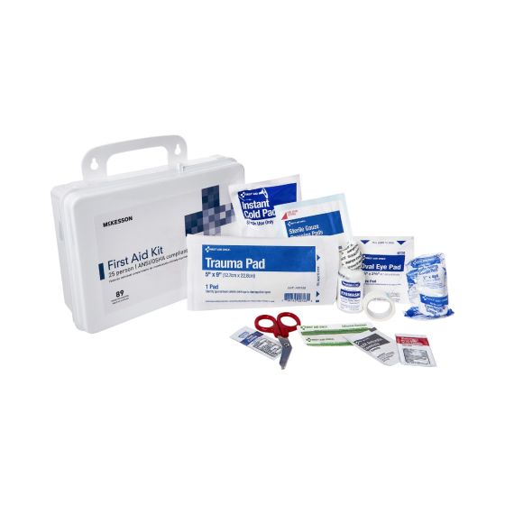 First Aid Kit McKesson 25 Person Plastic Case