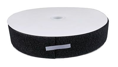 Velcro 2 loop, 25 yard dispenser box, black