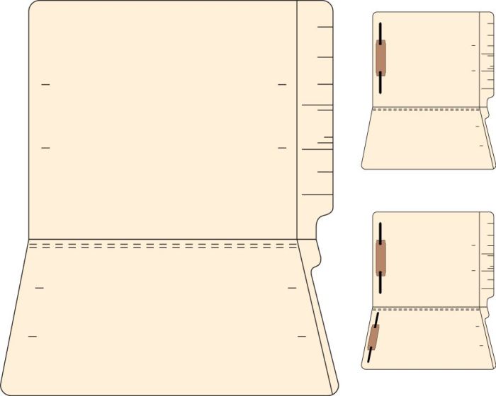 14 Pt Sngl Ply End Tab One Fastner 50 Count