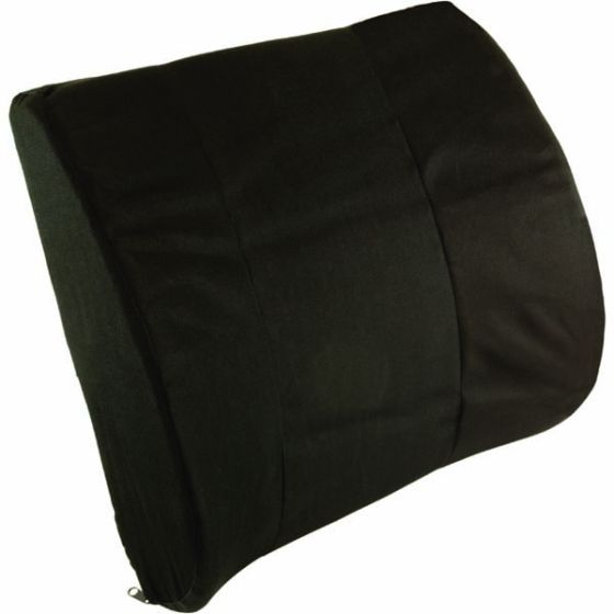 Back Support & Lumbar Support Cushion with Strap - 13 x 14, Black