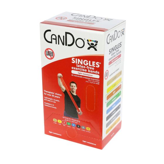 CanDo® Latex Free Exercise Band 5’ Length – Box/30