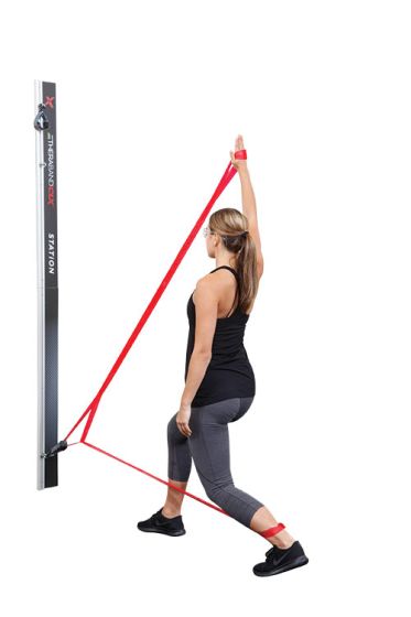 Buy Theraband® CLX™ Wall Station get 3 Theraband® CLX™ 25-yard Bulk Rolls and Biofreeze® Professional Gravity Pack Sample Dispenser