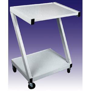 Steel 2 Shelf Cart - White
