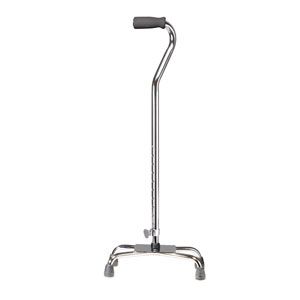 Quad Cane Large Base Chrome