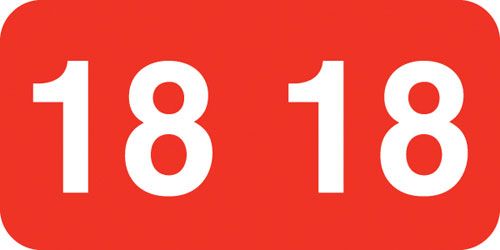 Smead 2018 Yearband Red/White 1X 1/2