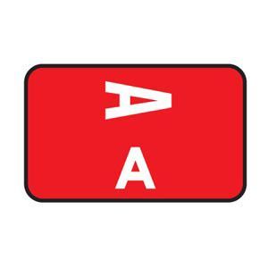 Laminated Alpha Labels A-Z Box, 100/Pkg