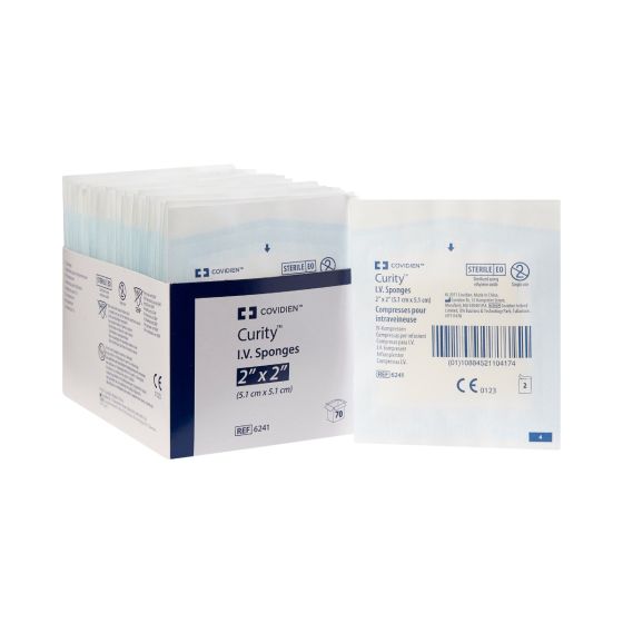 I.V. Sponge Curity 2 X 2 Inch Sterile 6-Ply
