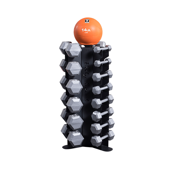 Body-Solid 3-Sided Vertical Dumbbell Rack