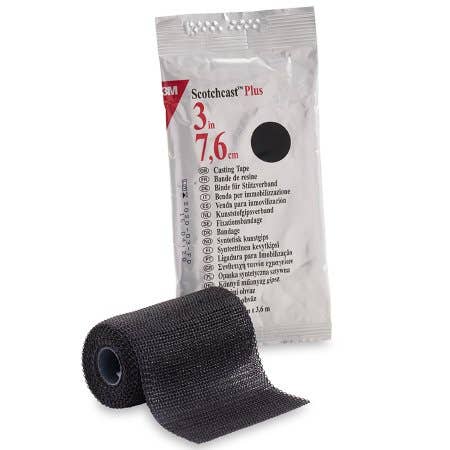 Scotchcast Plus Cast Tape - 3 x 4 yards in Black 