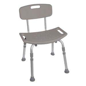 Drive Deluxe Aluminum Bath Seat With Back - Shower BenchSeat