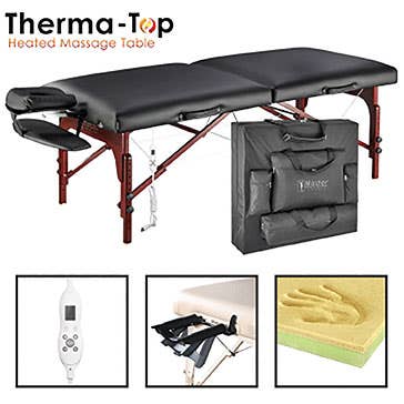 Master® Massage Equipment 31 Montclair™ Massage Table Package Black with Therma-Top®