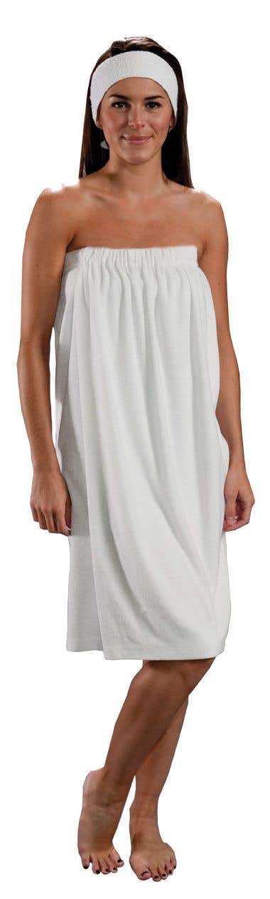 Terry Spa Wrap, White