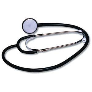 Nurse Stethoscope, Single Head, Lightweight, Black