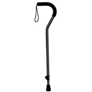 Cane, Offset Adjustable Lock, With Wriststrap