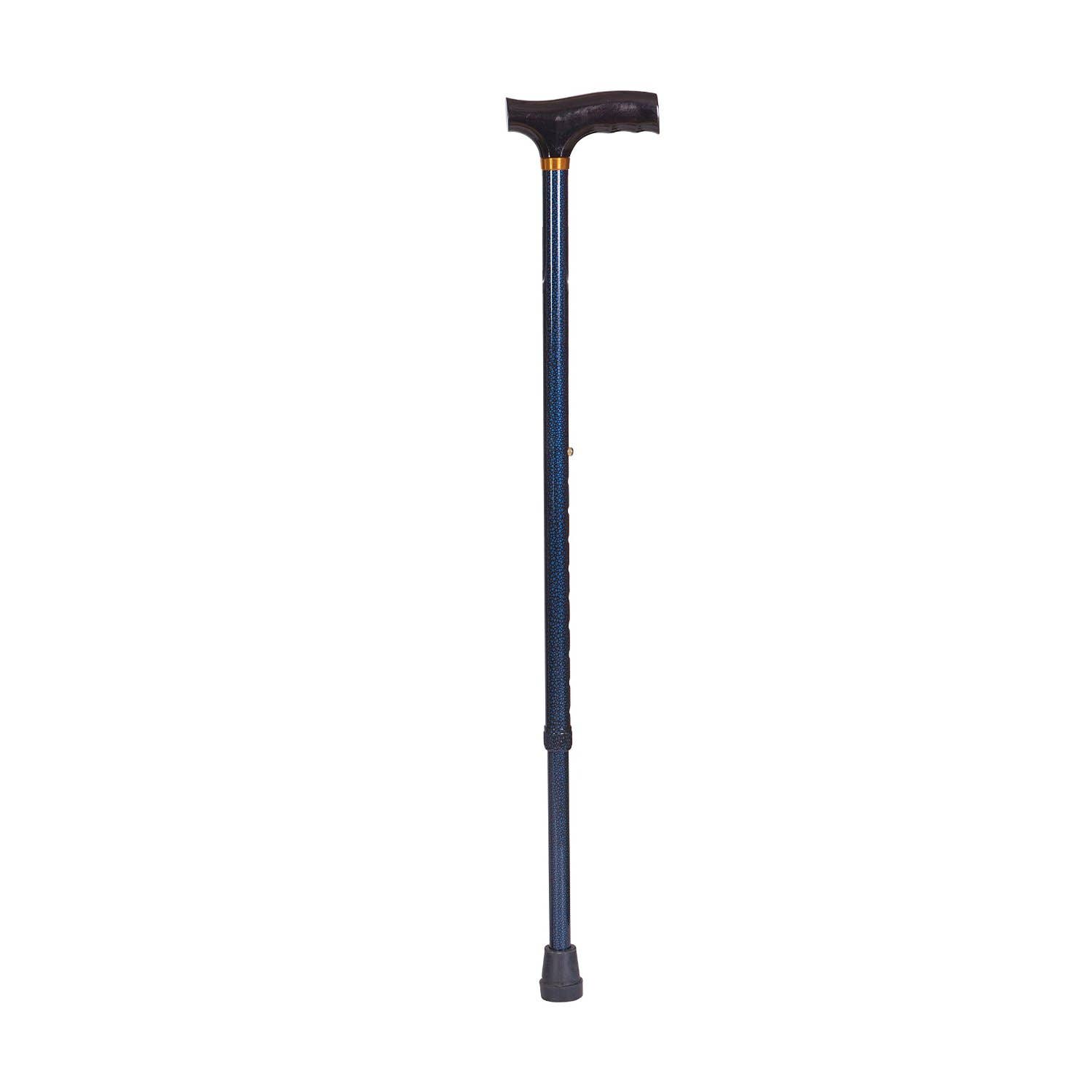 Aluminum Adjustable Cane with Derby-Top Handle, Blue Ice