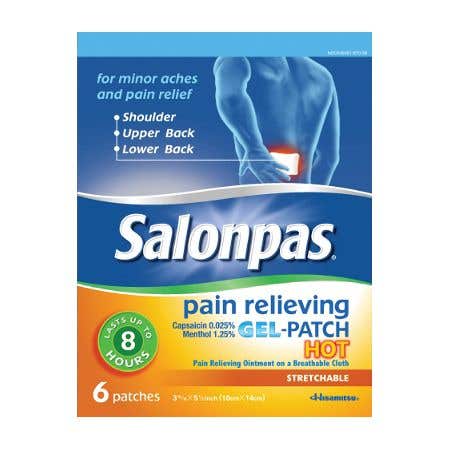 Salonpas® Pain Relieving Gel-Patch Hot, 6/Box