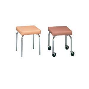 Square Rolling Stool 17H