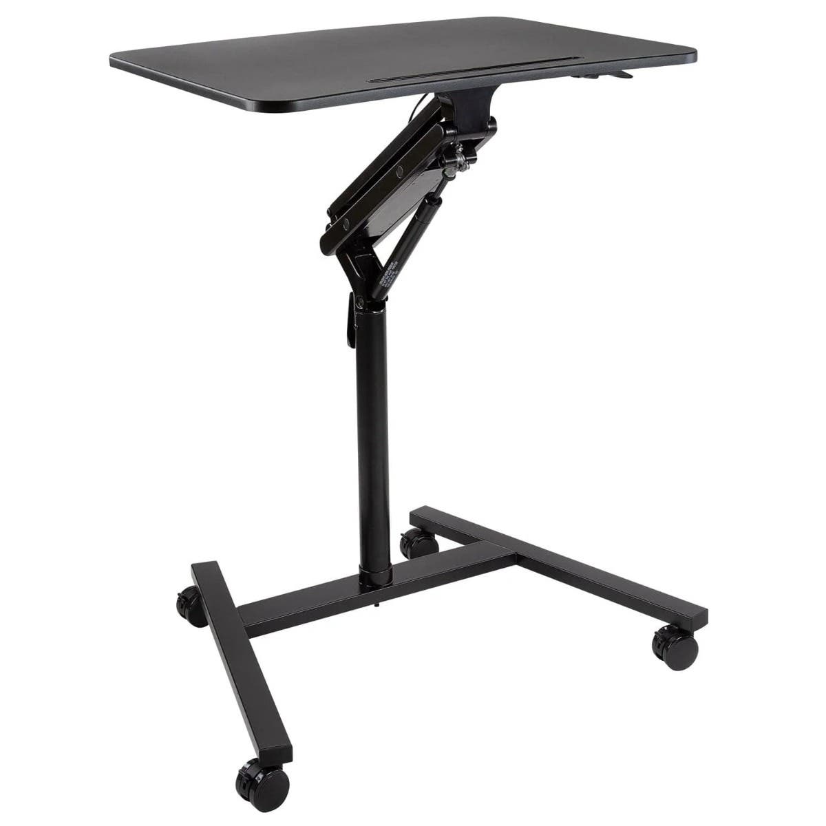 Mobile Standing Desk w/ Locking Wheels Black - Each