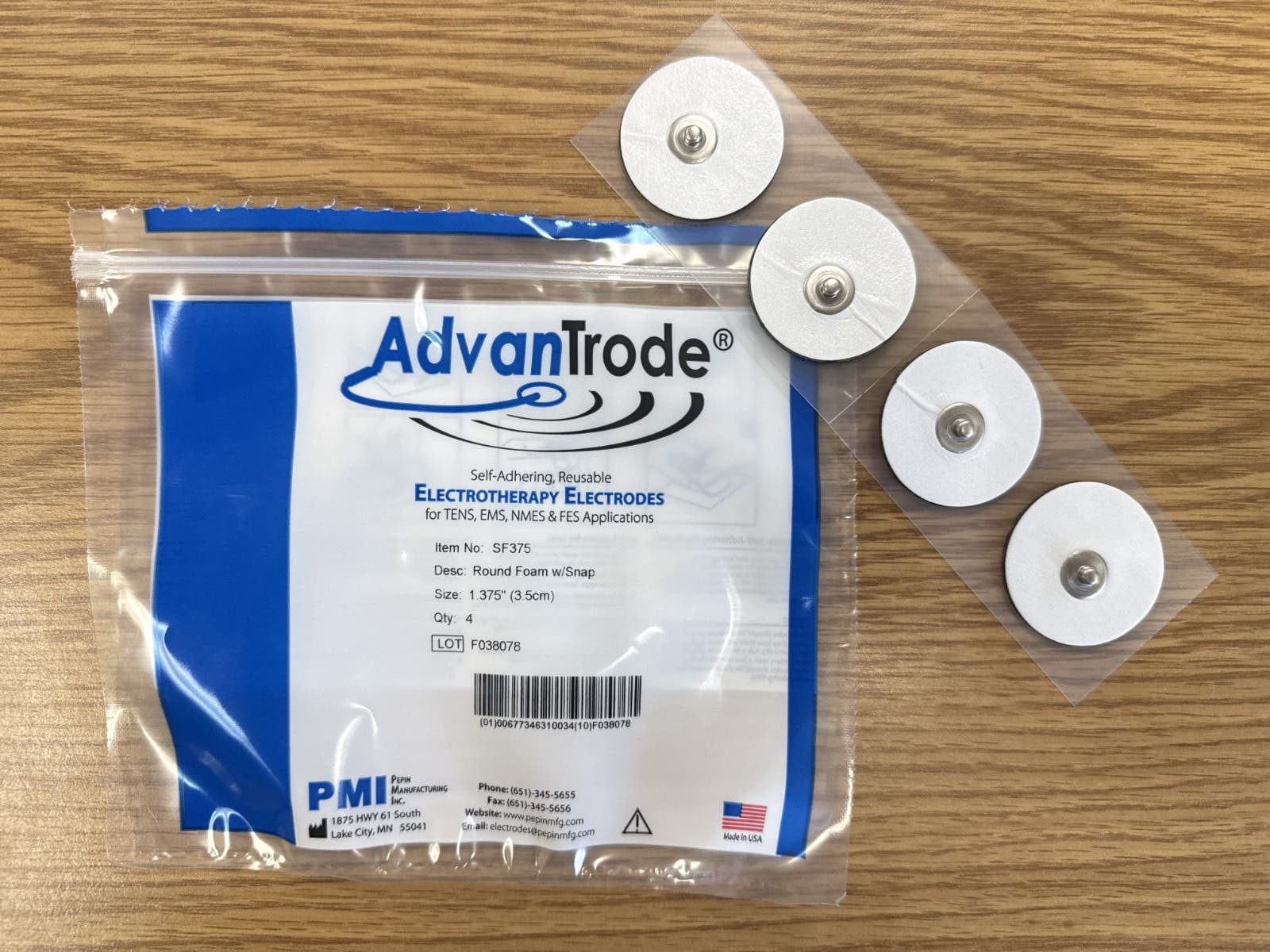 Advantrode® Elite-Foam Electrodes 1.375 Snap 4/Pk