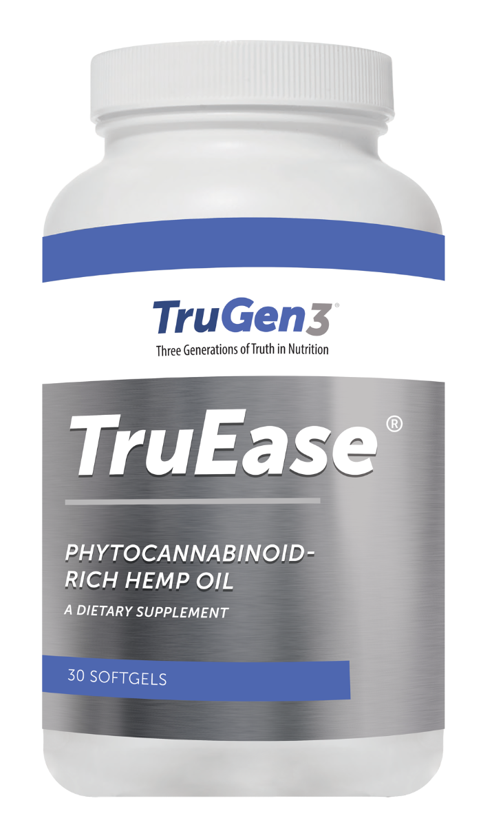 TruGen3® TruEase® Phytocannabinoid Rich Hemp Oil CBD – 30 Soft Gels