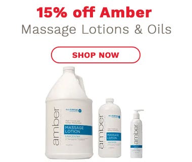 15% off Amber Massage Lotions & Oils