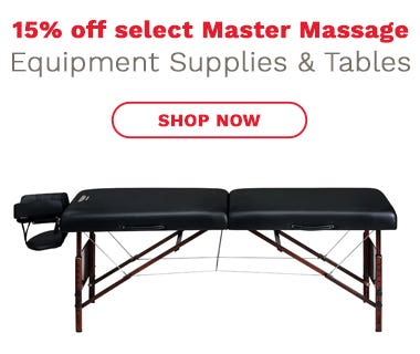 15% off select Master Massage Equipment Supplies & Tables